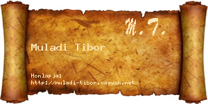 Muladi Tibor névjegykártya